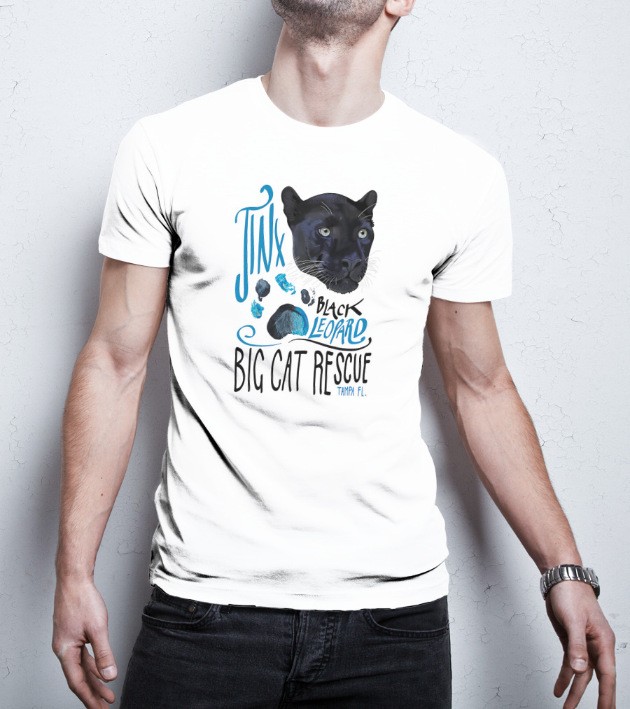 Jinx Black Leopard Big Cat Rescue Tampa FL T-Shirt