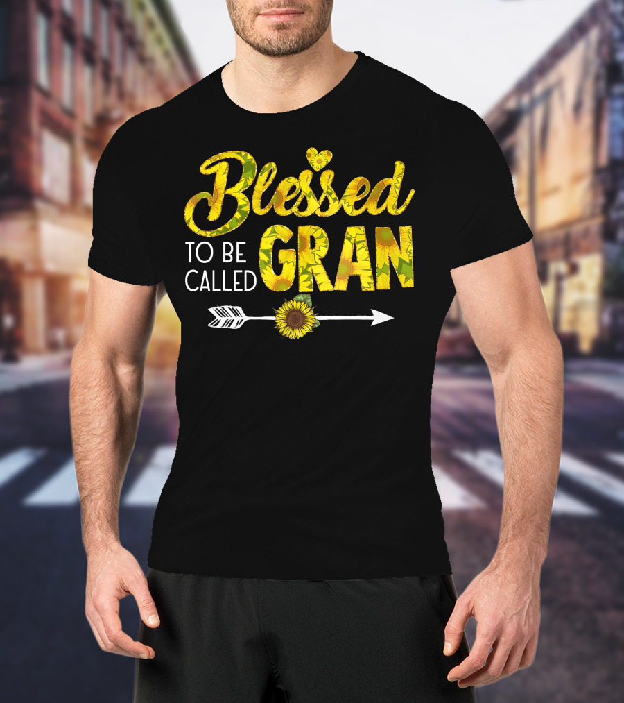 Blessed To Be Called Gran Sunflower Arrow Heart T-Shirt