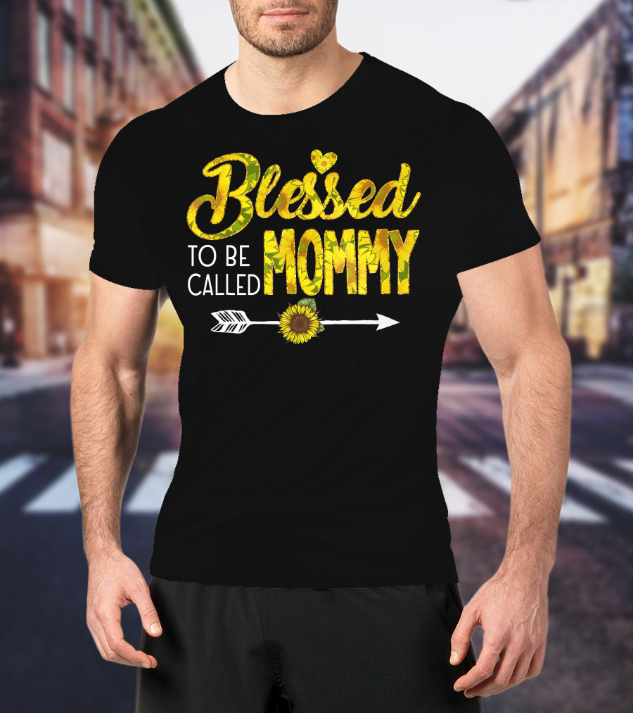 Blessed To Be Called Mommy Sunflower Arrow T-Shirt