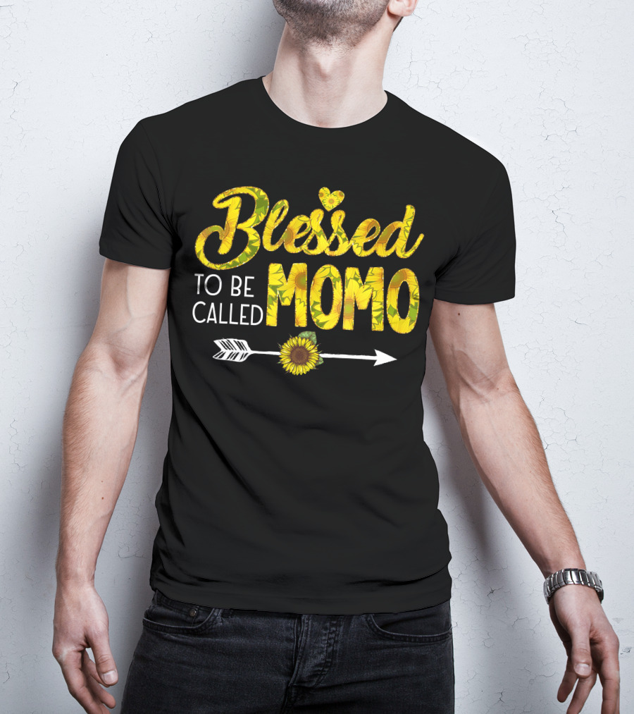 Blessed To Be Called Momo Sunflower Arrow T-Shirt