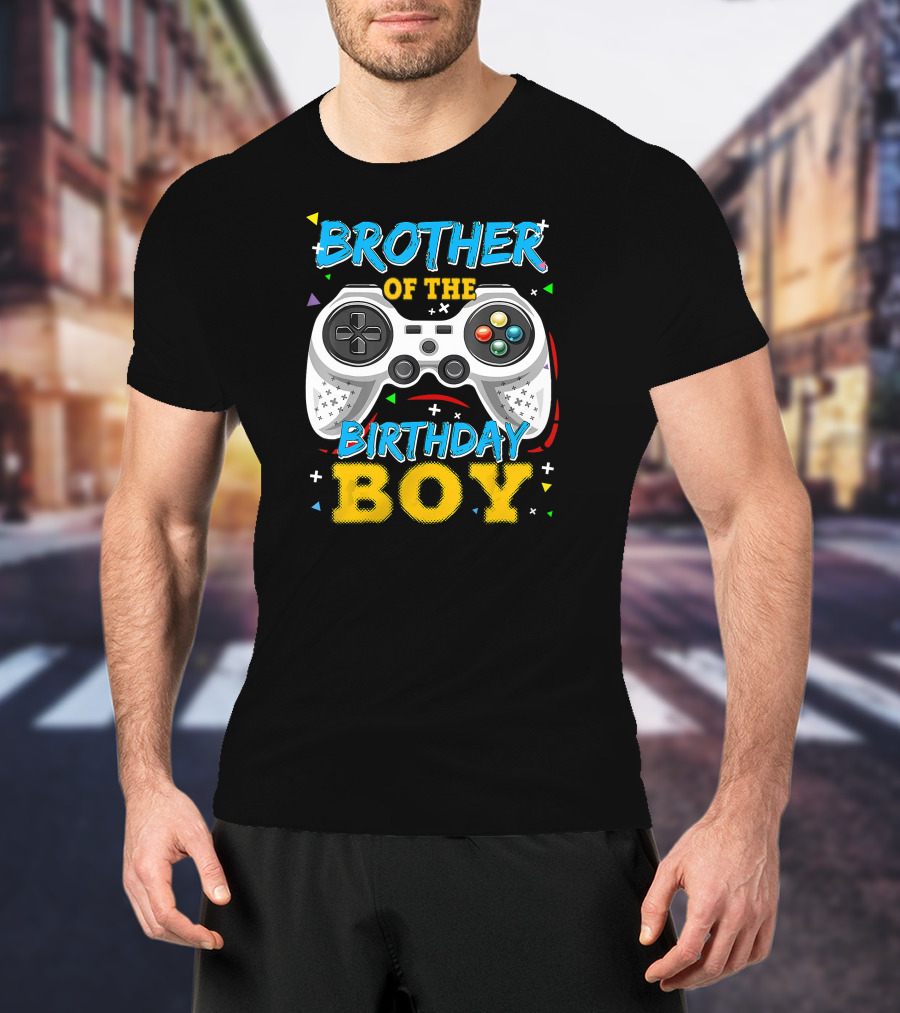 Brother Of The Birthday Boy Video Game Controller T-Shirt