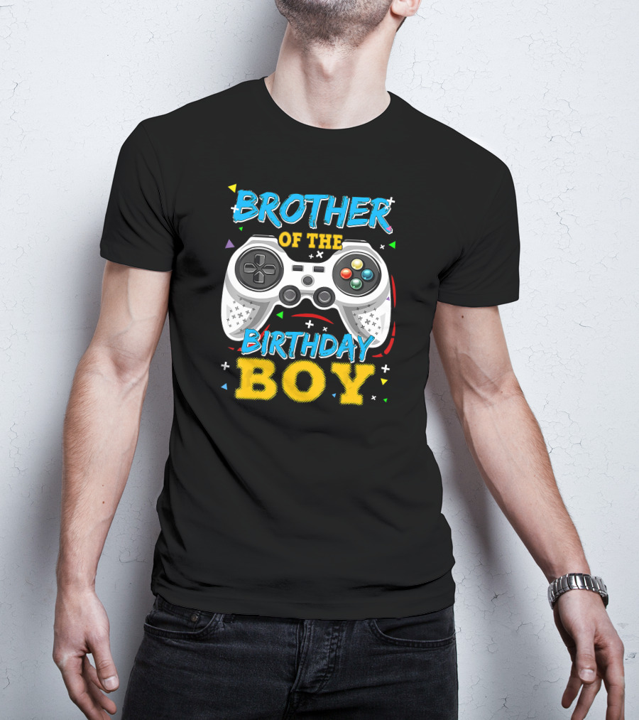 Brother Of The Birthday Boy Video Game Controller T-Shirt