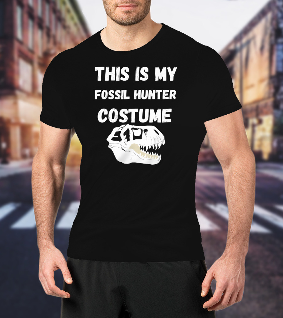 This Is My Fossil Hunter Costume Dinosaur Skull T-Shirt