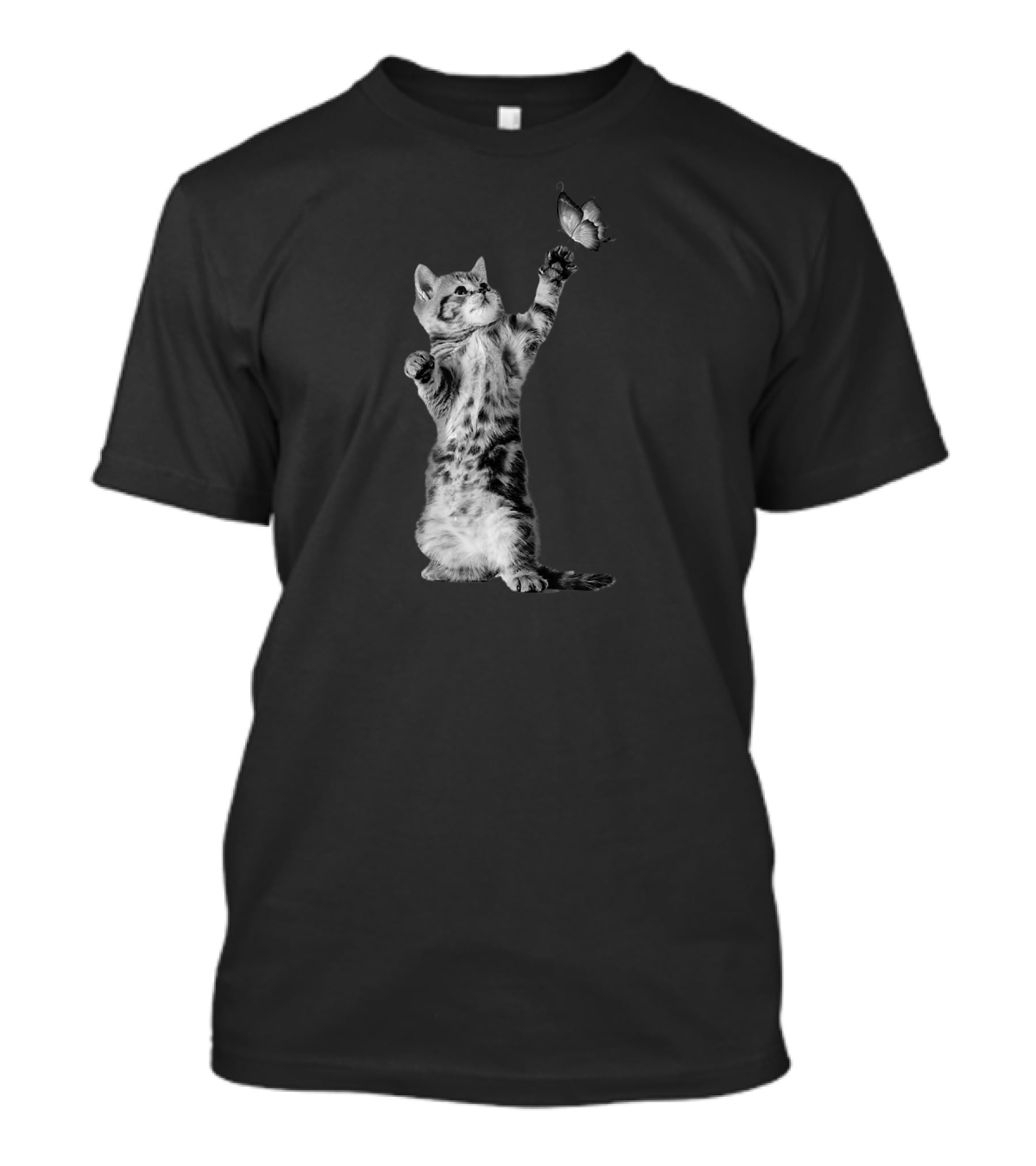 This Kitty Play Butterflies T-Shirt