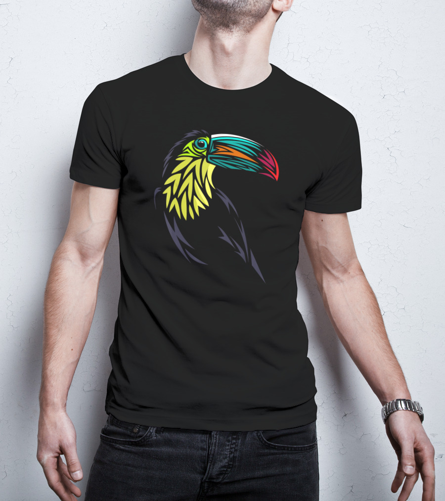 Tribal Toucan Colorful Graphic Cute T-Shirt