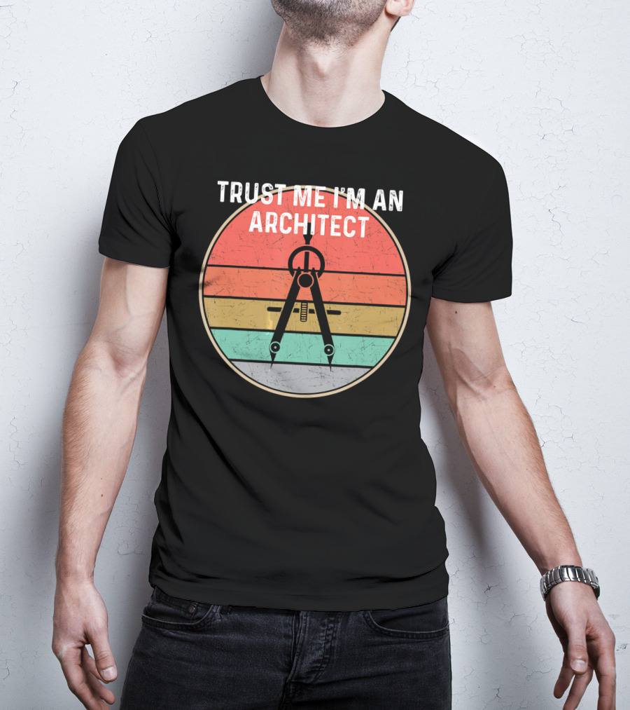 Trust Me I'm An Architect Retro Compass T-Shirt