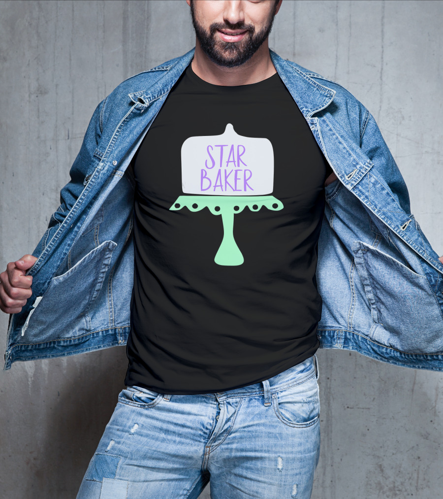 Star Baker Cake Stand Design For The Baking Fan T-Shirt