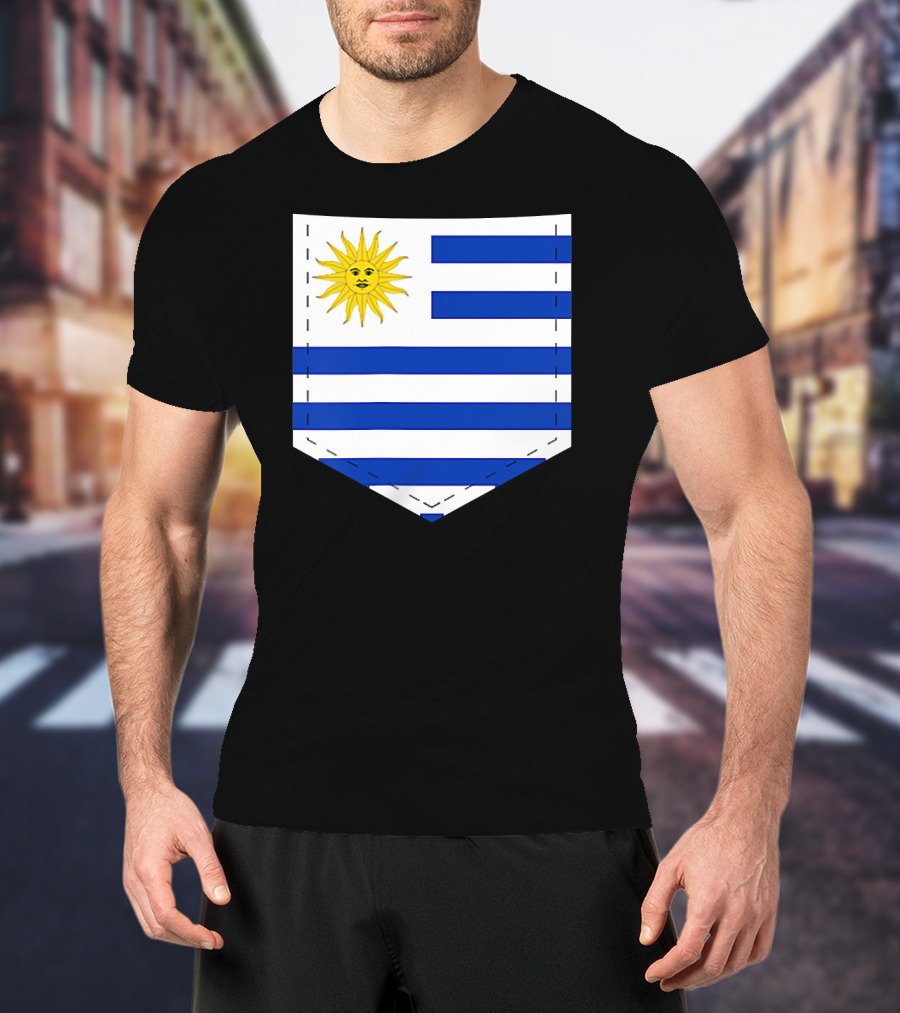 Uruguay Flag Emblem With Iconic Sun T-Shirt