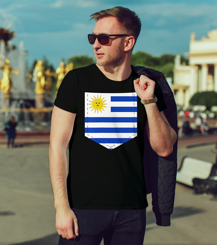 Uruguay Flag Emblem With Iconic Sun T-Shirt