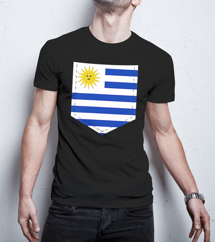 Uruguay Flag Emblem With Iconic Sun T-Shirt