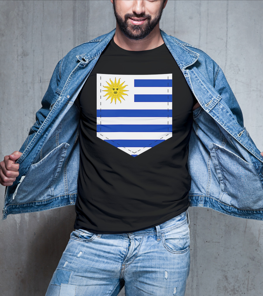 Uruguay Flag Emblem With Iconic Sun T-Shirt