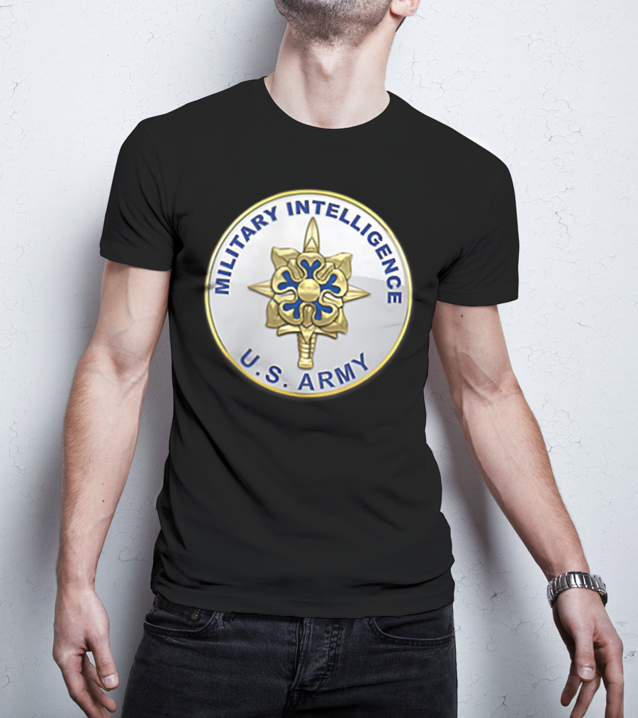 U.S. Army Military Intelligence Veteran Badge Emblem T-Shirt