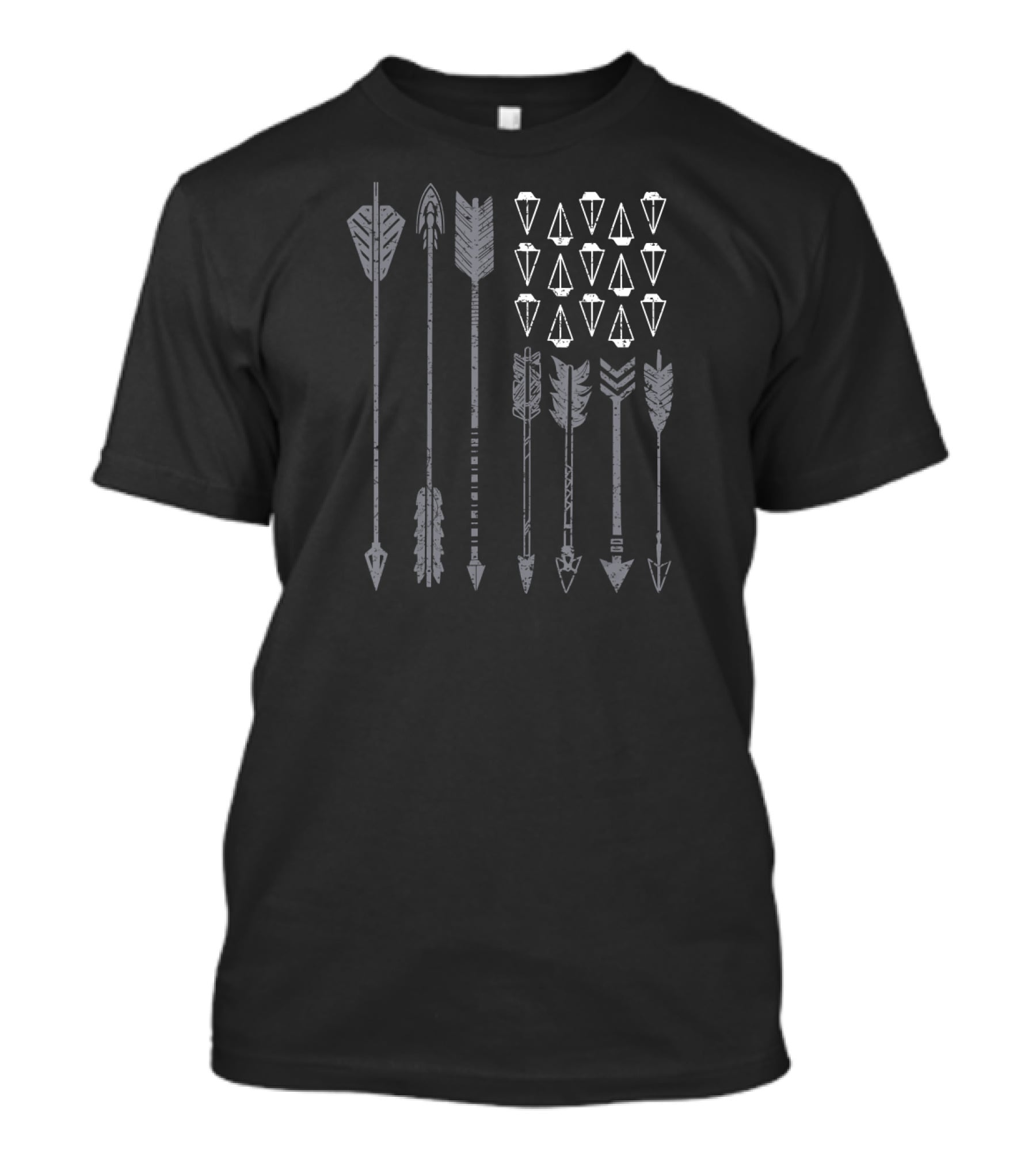 USA American Flag Archery Silver Arrows T-Shirt