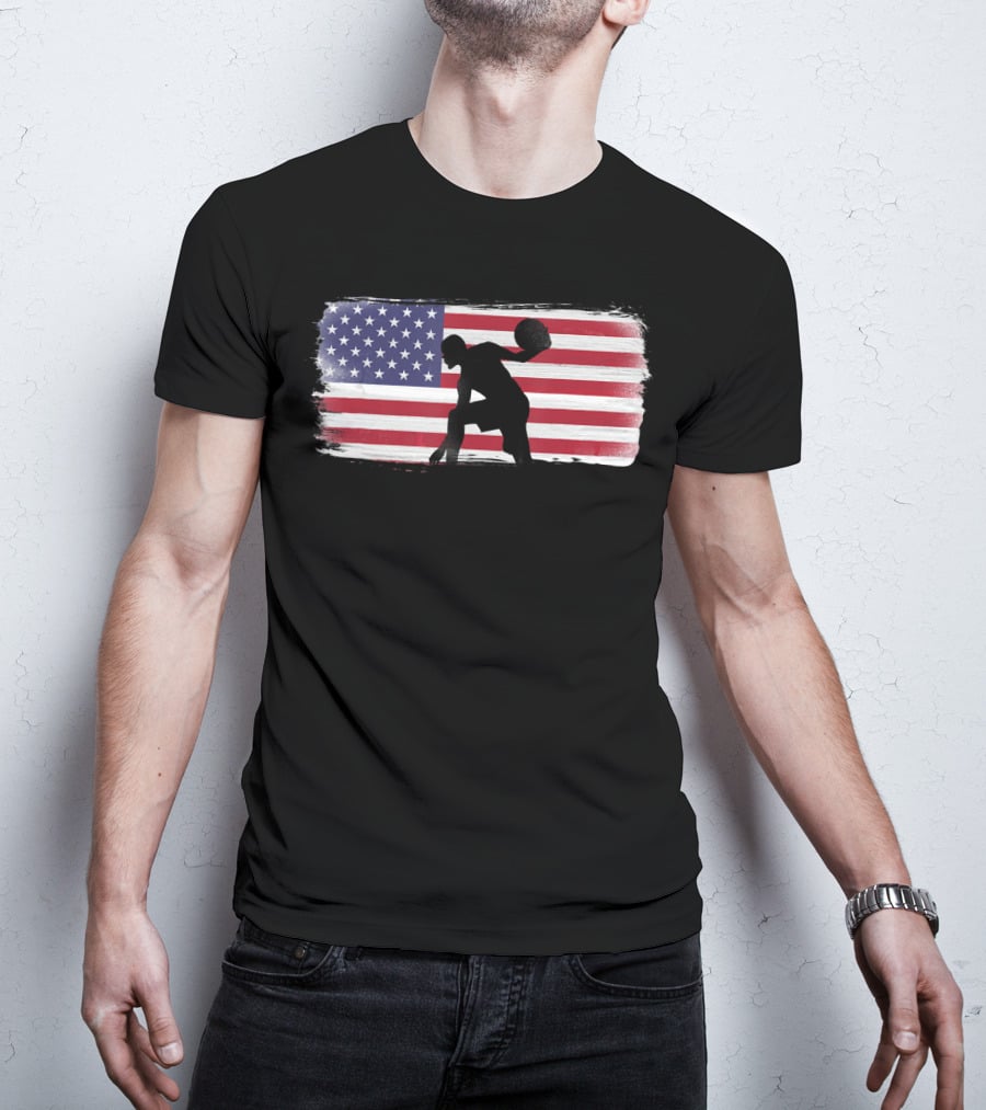 USA American Flag Basketball Player Perfect T-Shirt
