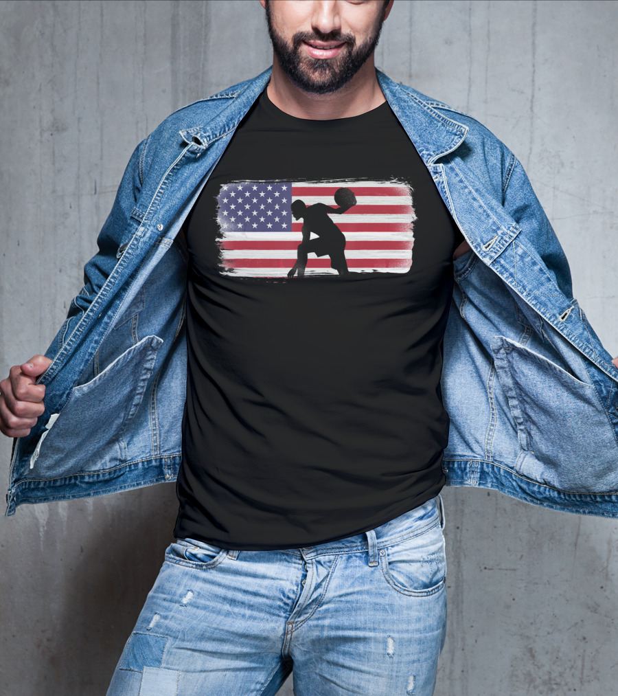 USA American Flag Basketball Player Perfect T-Shirt
