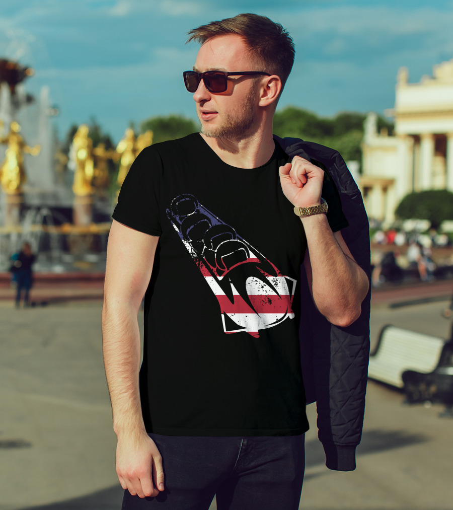 USA American Flag Bobsledding Team Patriot Sports T-Shirt