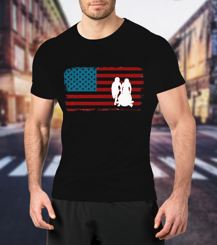 USA Flag Bobsled Team T-Shirt
