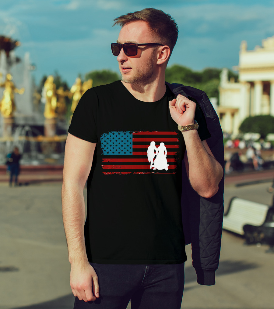 USA Flag Bobsled Team T-Shirt