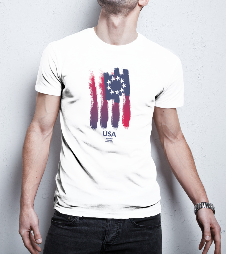 USA Running This Since 1776 Betsy Ross Flag T-Shirt