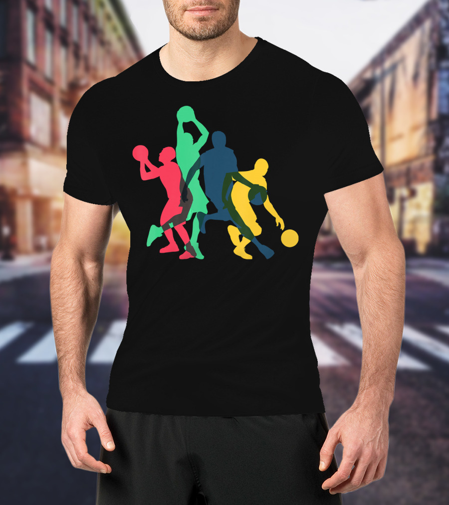 Vintage Colorful Basketball T-Shirt