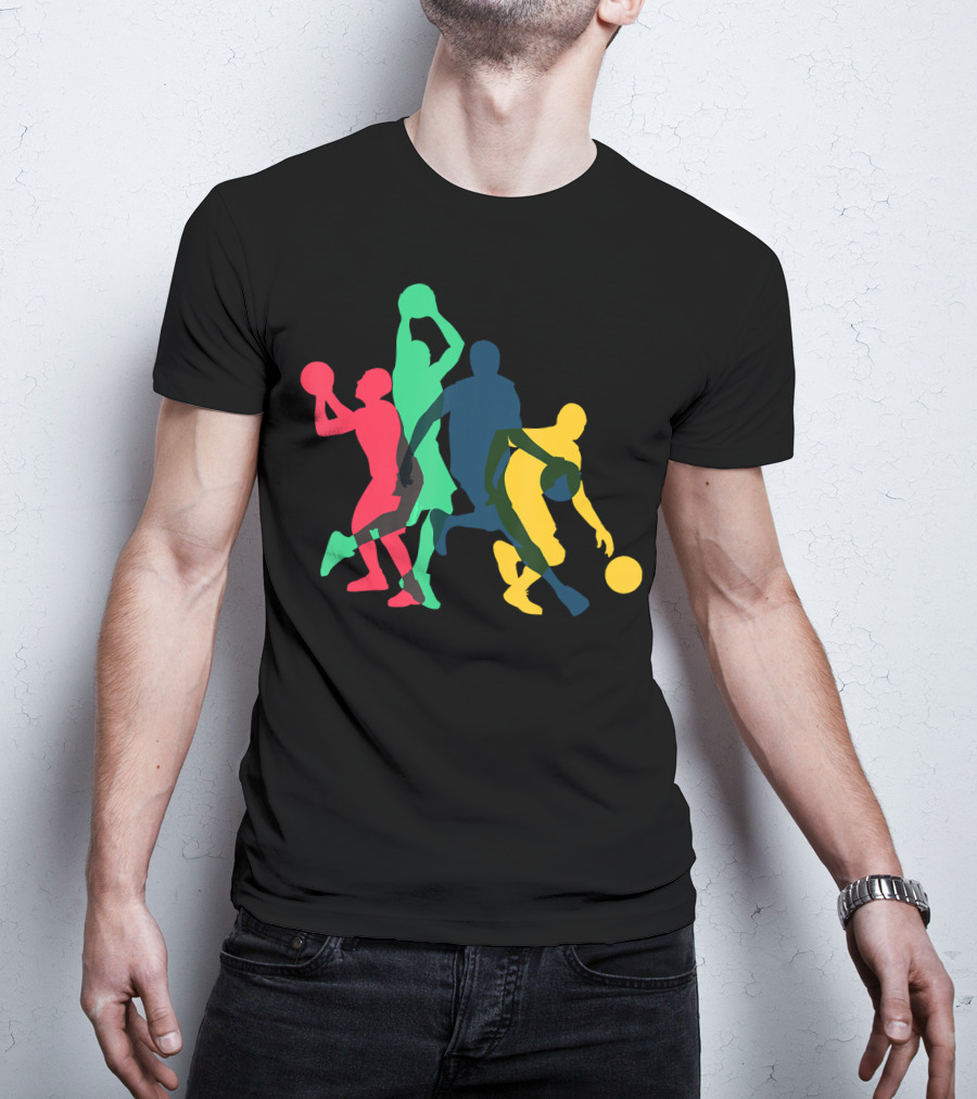 Vintage Colorful Basketball T-Shirt