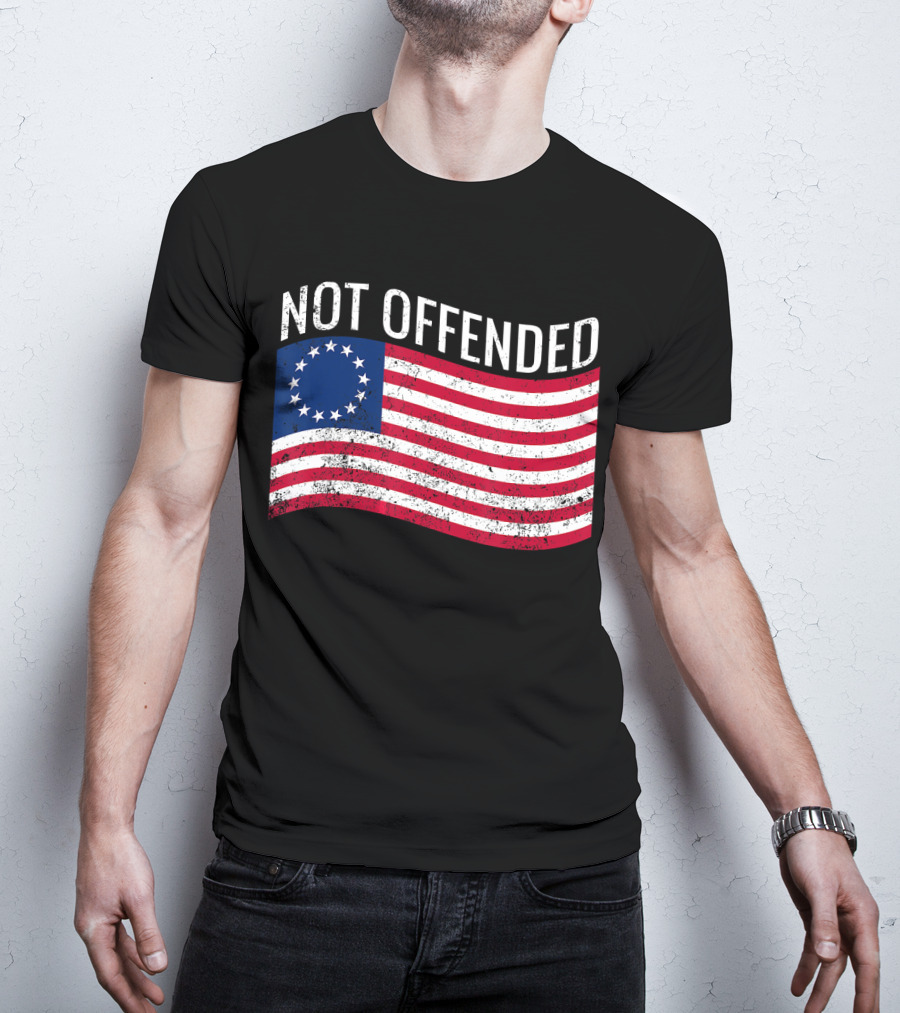 Not Offended Vintage Betsy Ross American Flag T-Shirt