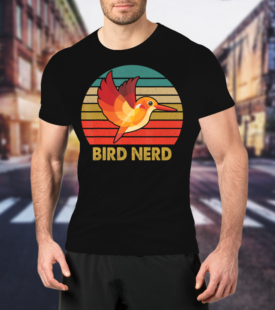 Bird Nerd Vintage Bird Inspired Retro Birding T-Shirt