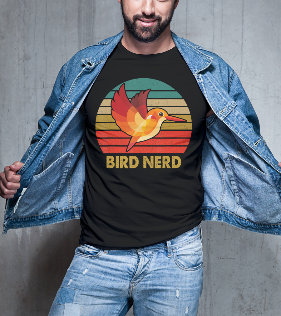 Bird Nerd Vintage Bird Inspired Retro Birding T-Shirt