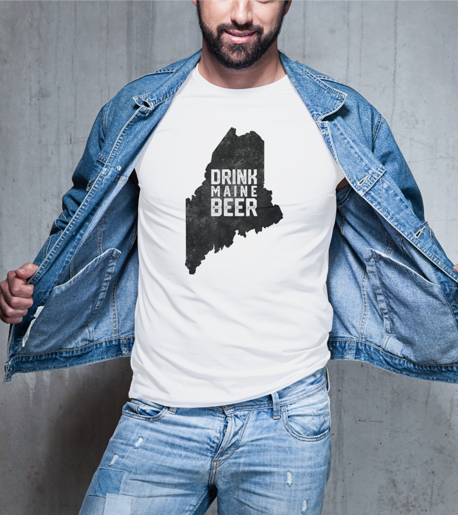 Drink Maine Beer Vintage Local Craft State T-Shirt