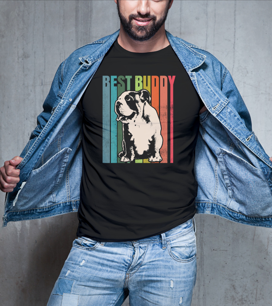 BEST BUDDY Vintage English Bulldog T-Shirt