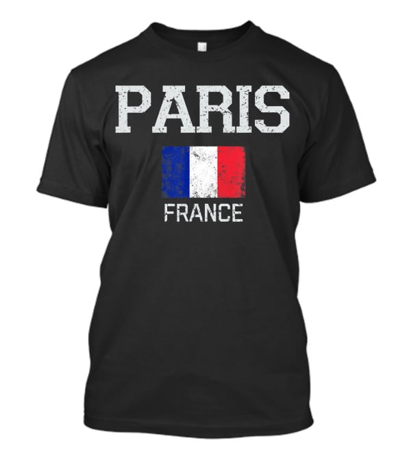 Paris France Vintage Flag T-Shirt
