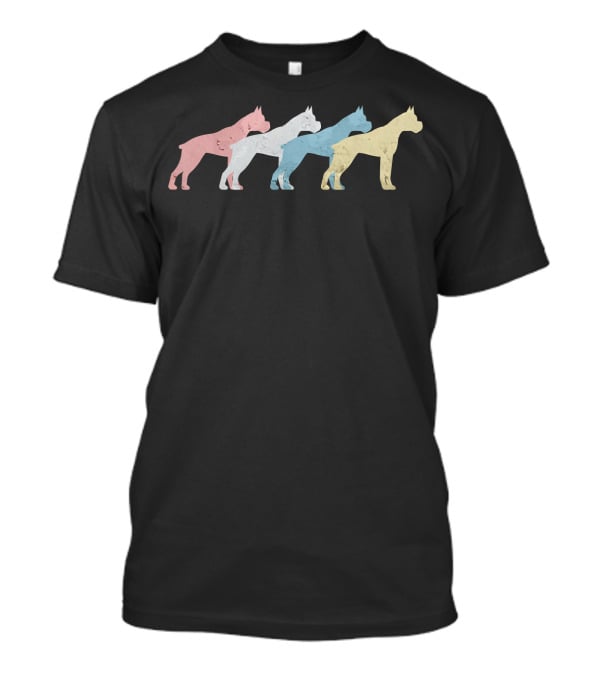 Vintage Boxer Funny Dogs Lovers Retro Canine T-Shirt