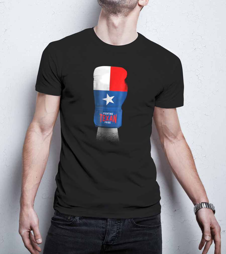 Vintage Texas Flag Boxing Gloves Fighting Texan Pride T-Shirt