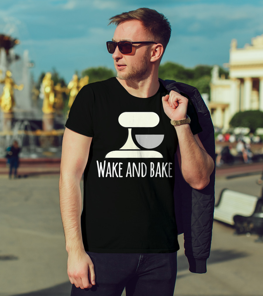 Wake And Bake Crazy Baking Lady Mixi With Mixer T-Shirt