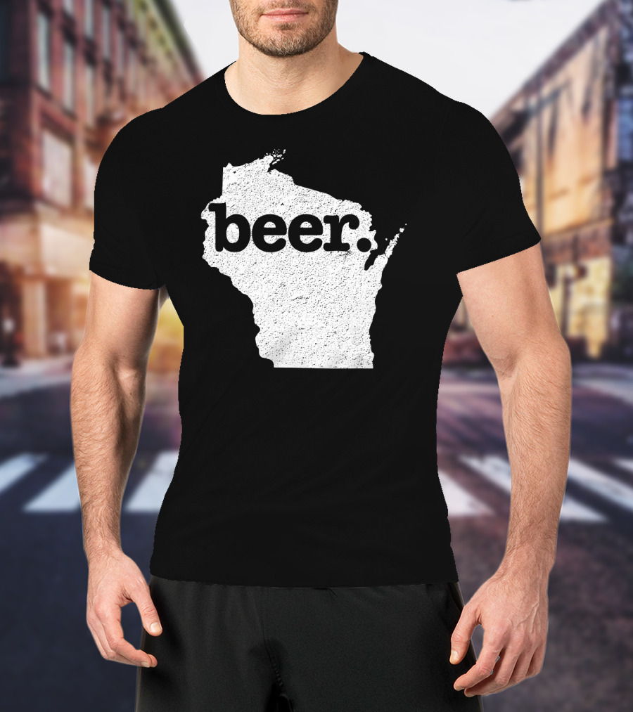 Wisconsin Beer State Love Map T-Shirt