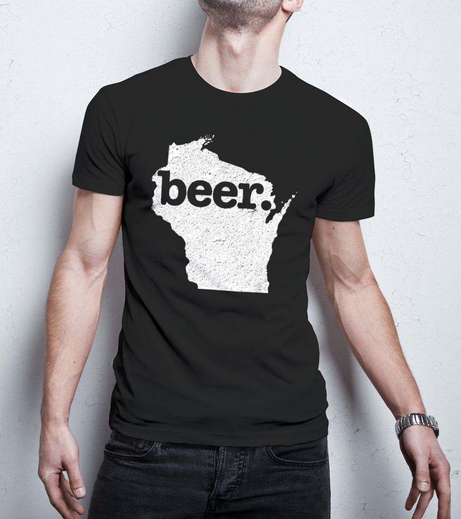 Wisconsin Beer State Love Map T-Shirt