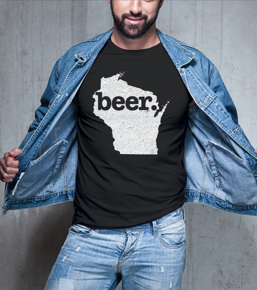 Wisconsin Beer State Love Map T-Shirt