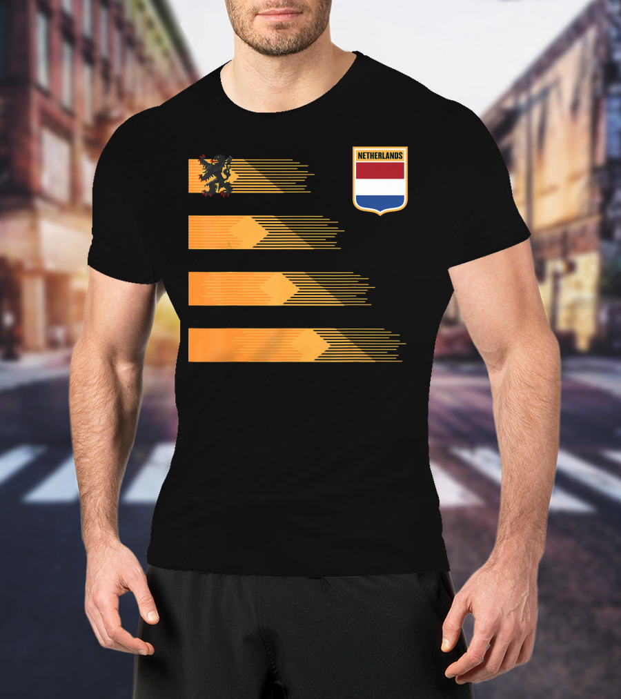 Women Men Netherlands Soccer Holla Lion Crest T-Shirt