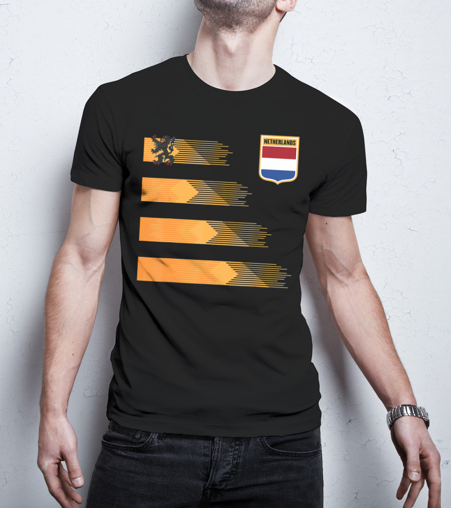 Women Men Netherlands Soccer Holla Lion Crest T-Shirt
