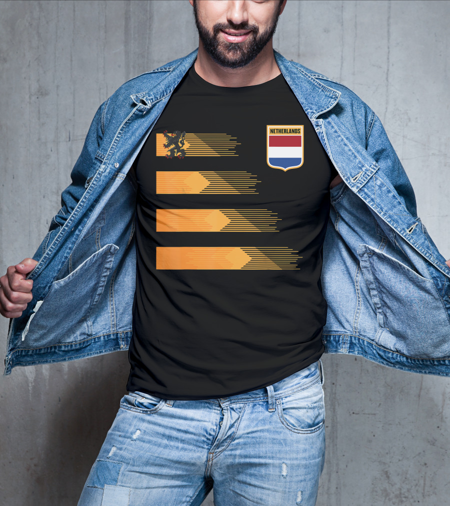 Women Men Netherlands Soccer Holla Lion Crest T-Shirt