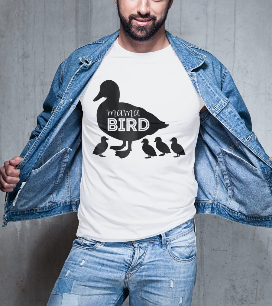 Mama Bird Family Cute Funny Duckling T-Shirt