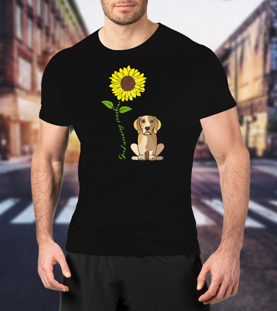 Good Morning Sunshine Beagle With Sunflower T-Shirt