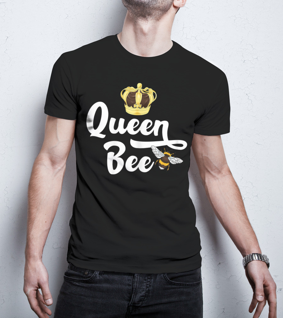 Queen Bee Mother's Crown And Bumblebee T-Shirt
