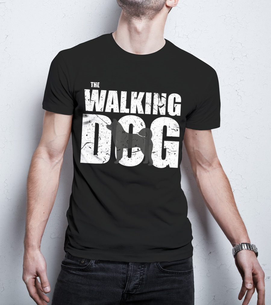The Walking Dog Akita Dark Version Funny Cut T-Shirt