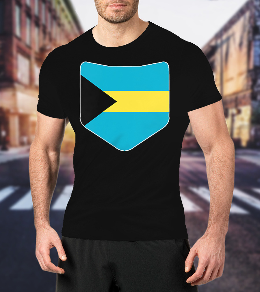 The Bahamas Flag Pocket Design With Bahami Branding T-Shirt