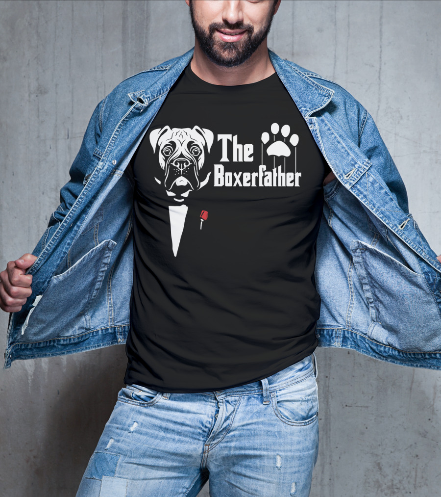 The Boxerfather Funny Boxer's Dog Paw Puppet T-Shirt