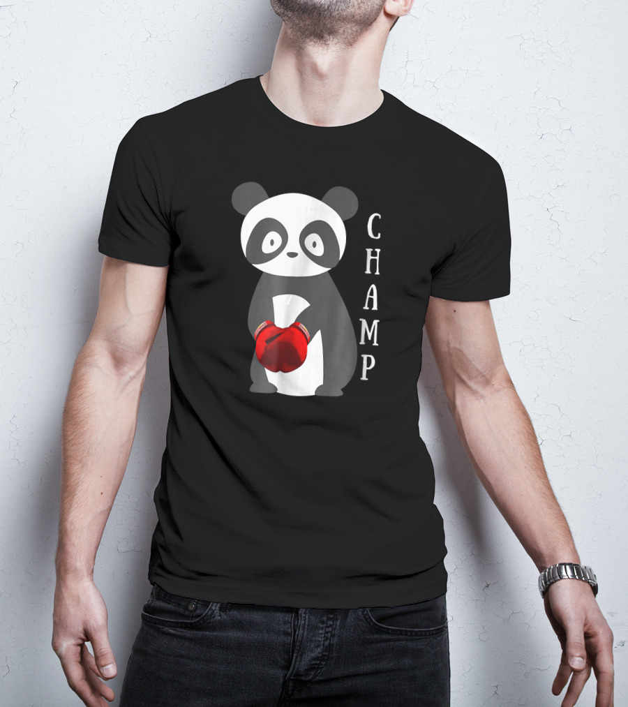 Champ Boxing Panda Animal T-Shirt