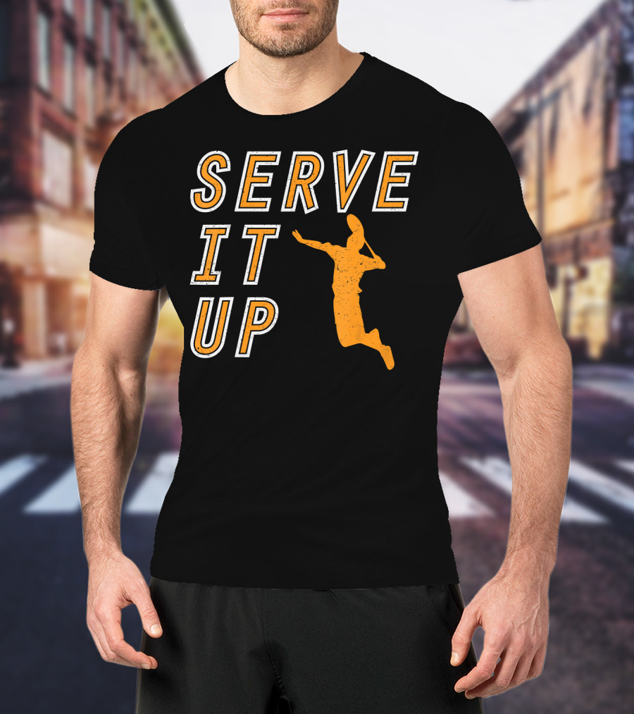 Serve It Up Badminton Summer Sports Player T-Shirt