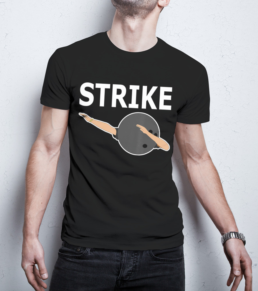 Strike Bowling Ball Dabbing Funny DAB T-Shirt