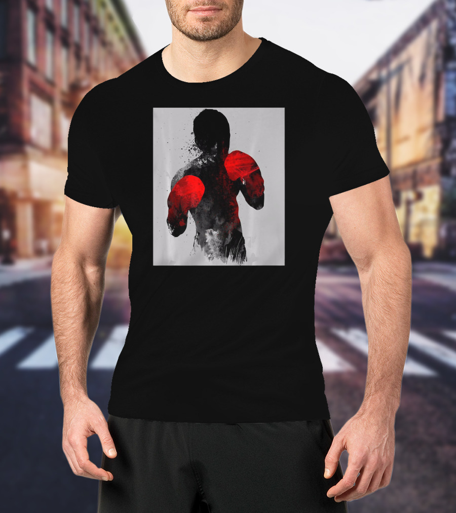 Striker Boxing Muay Thai Kickboxing MMA Red Gloves Fighter T-Shirt